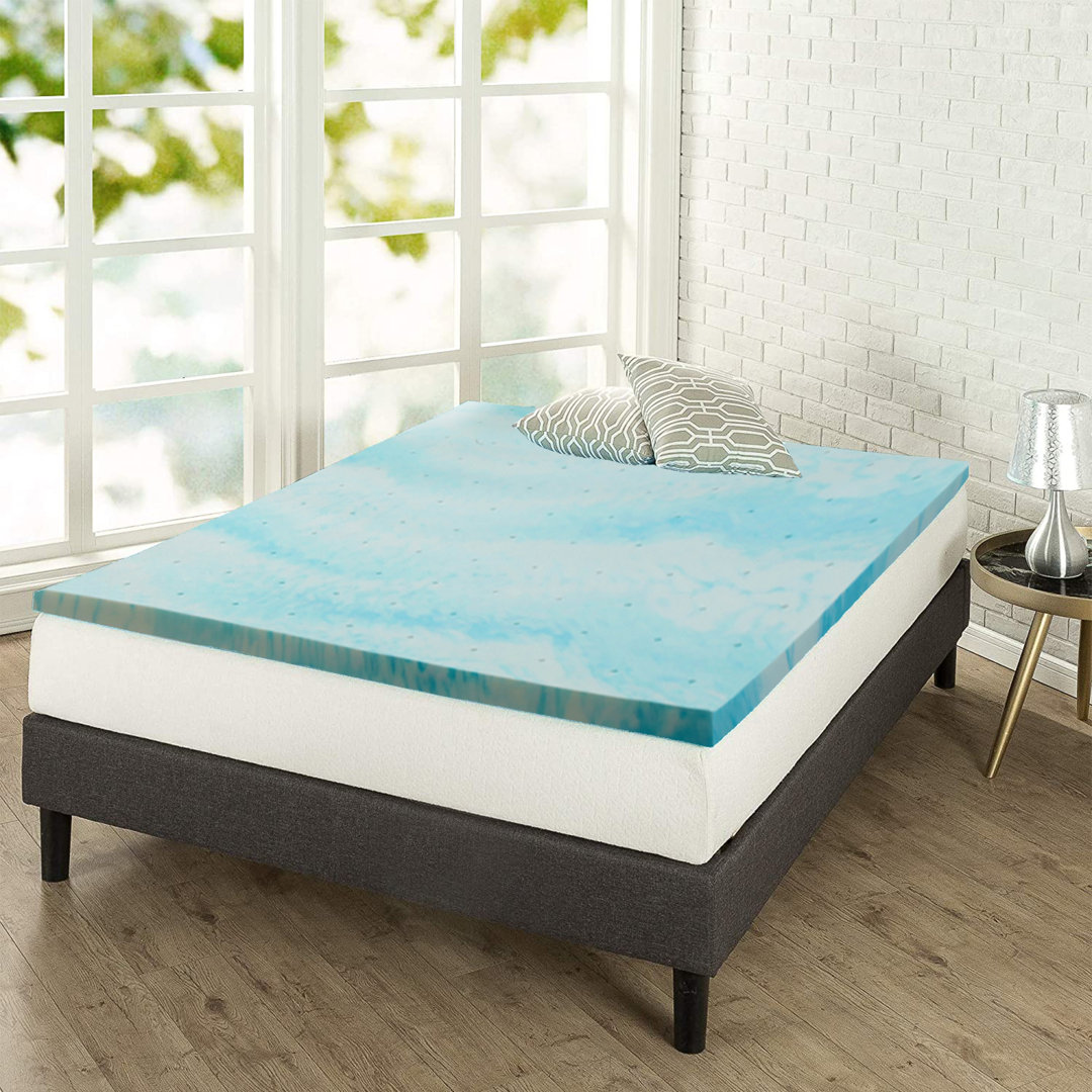 Brandsville 2'' Memory Foam Mattress Topper Alwyn Home Bed 