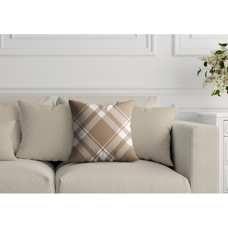 Housse et insert de coussin extérieur d'extérieur, L 19 po x H 19 po, Beige