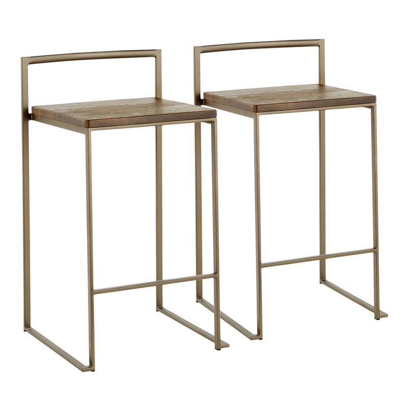 Tabouret de comptoir Remzie, Brun