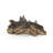 Grey Wolf Cubs Hiding Under Log Statue