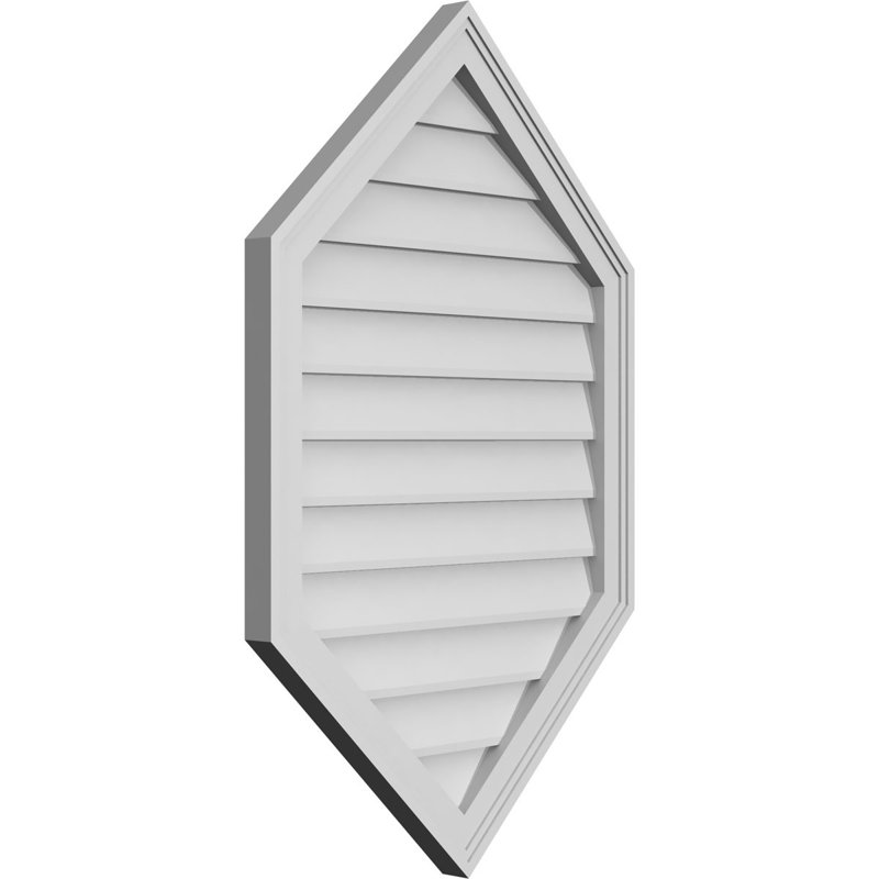 Ventilé vertical à pignon vertical 11/12 po, H 1,5 po x l 24 po x L 38 po