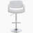 Chrome and White Adjustable Bar Stool