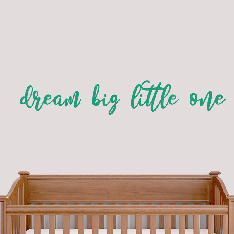 Adhésif décoratif « Dream Big Little One », Bleu sarcelle
