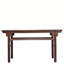 62" Long Antique Brown Console Table