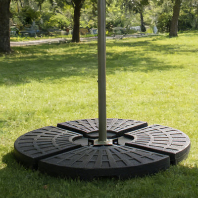 220-Pound Capacity HDPE Patio Parasol Base, Metal Freestanding Umbrella Stand