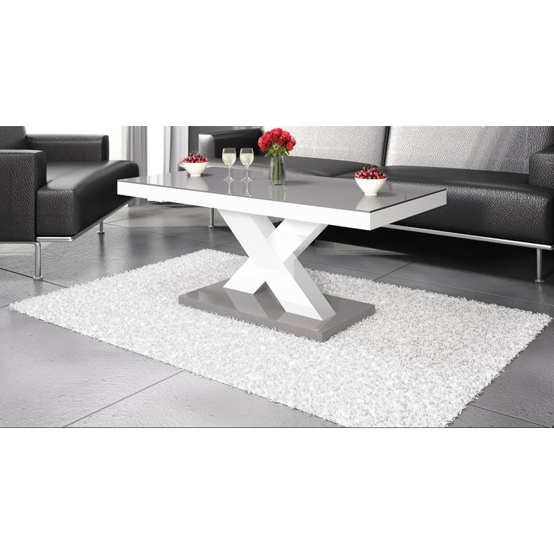 Michael Cross Legs Coffee Table, Grey/High-gloss white