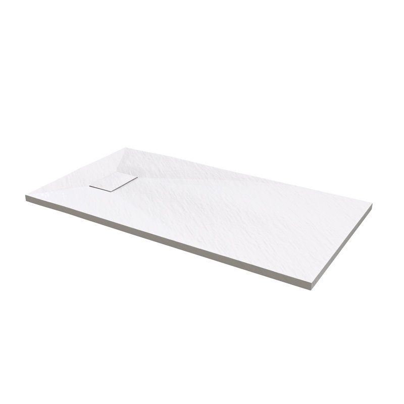 Solid Surface Shower Base Tray, White