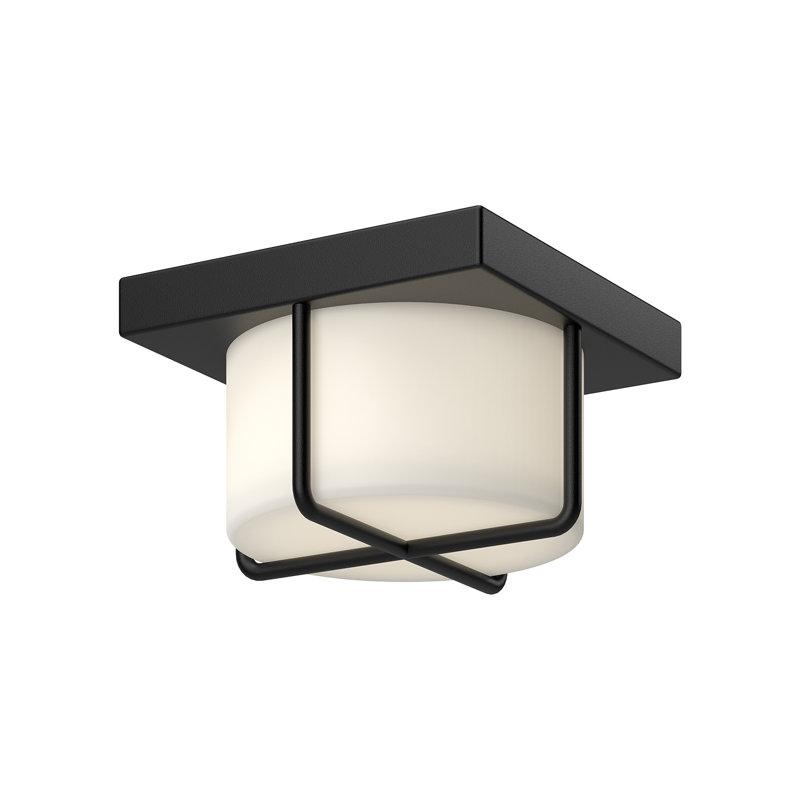 Plafonnier encastré à DEL Regalo, H 4 po x l 7,13 po x P 7,13 po, Noir