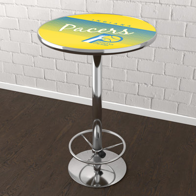 Round with Steel Base Dining Table