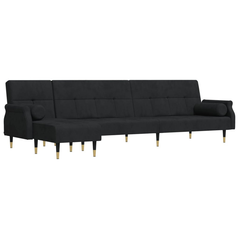 Canapé en velours 106,7 po Gerdt, Velours noir
