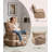 Oversized Recliner Chair, 360° Manual Rocker Swivel Recliner, Side Pockets And Cup Holders-411902100