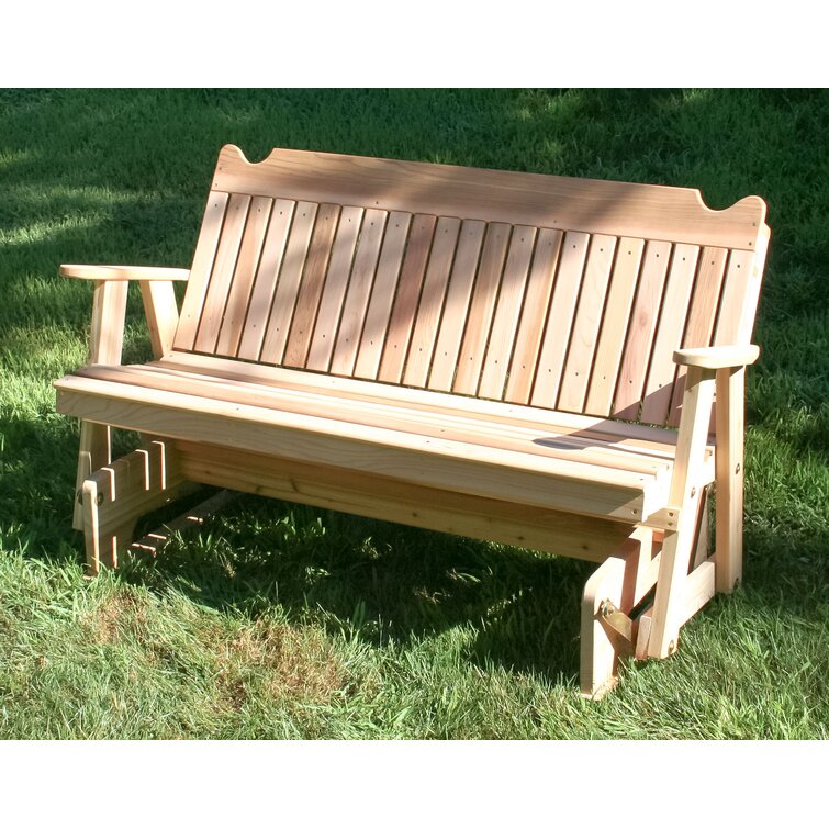 GLIDER STRAIGHTBACK CHAIR - Red Cedar Amish Outdoor Armchair