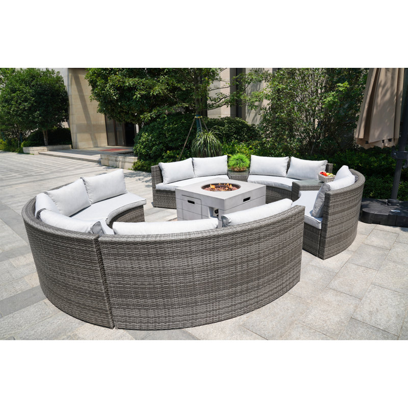 12 - Person Patio Conversation Set with Cushions