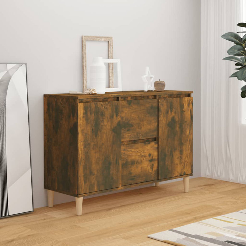 SkeltinCleveland Sideboard 101x35x70 cm Engineered Wood, Smoked Oak