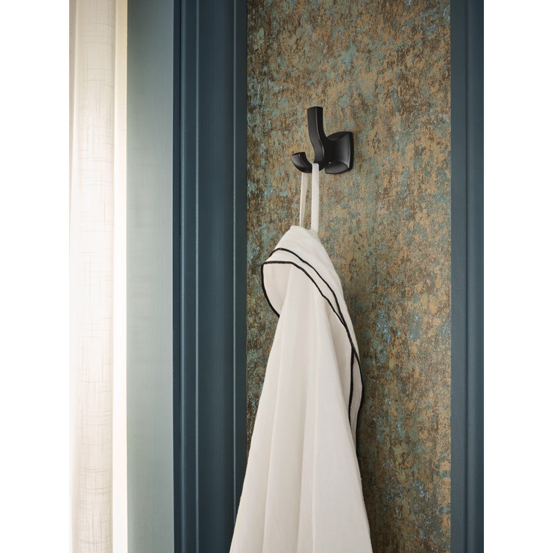 Voss Wall Mounted Robe Hook, Matte Black