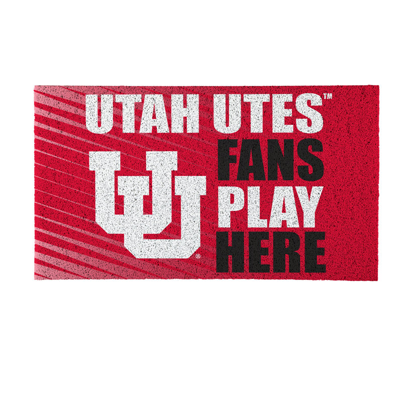 Tapis en PVC de l'Université de l'Utah, 28 po x 16 po