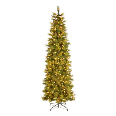 Slim 12' Pre-Lit Pine Tree - The Holiday Aisle®
