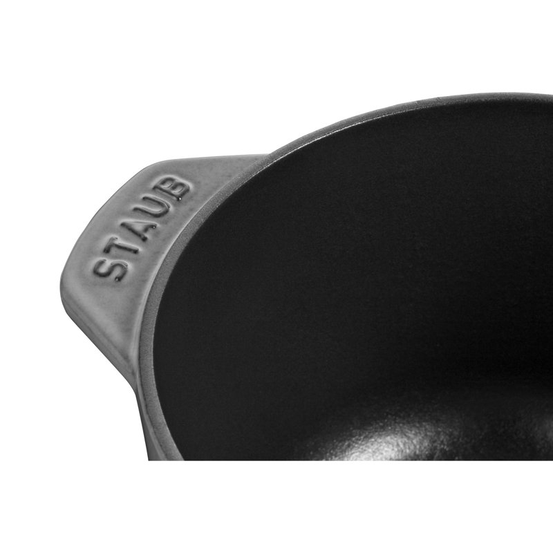 Staub Cast Iron 1.84-qt Petite French Oven, 1.84 quarts, Graphite Gray