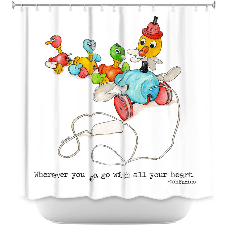 Rideau de douche simple jouets ducks all your cardiaque