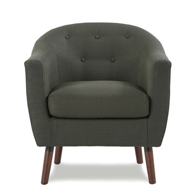 Gray Fabric Upholstered Accent Chair
