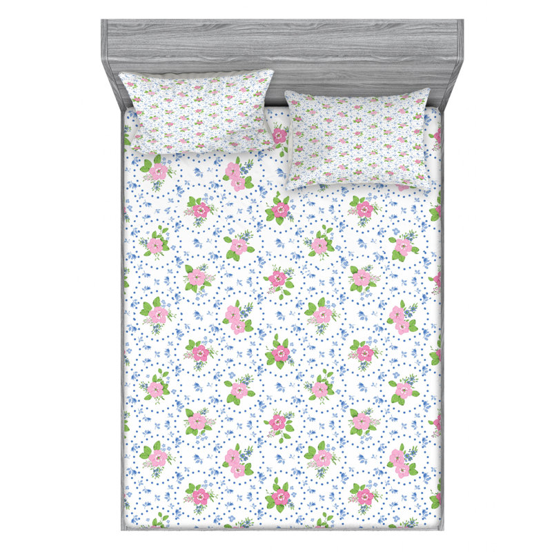Microfiber Floral Sheet Set