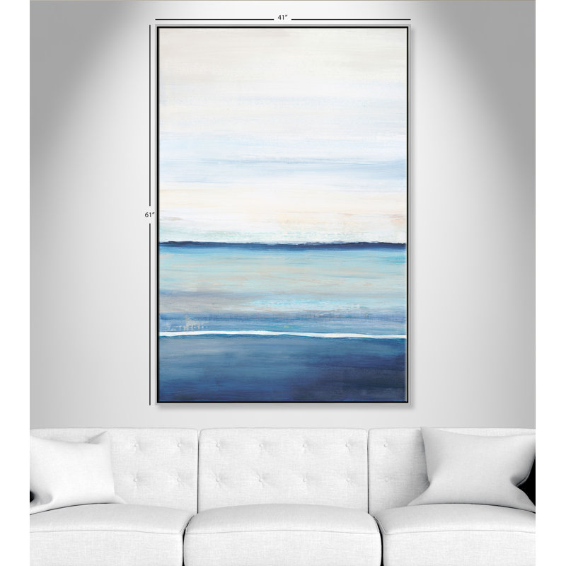Emmit Distant Whispers - Cadre flottant, reproduction d'art sur toile, Cadre argenté, H 61 po x l 41 po x P 2 po