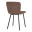 Bettles 48cm H Polyester Upholstered Parsons Chair in Dark Brown