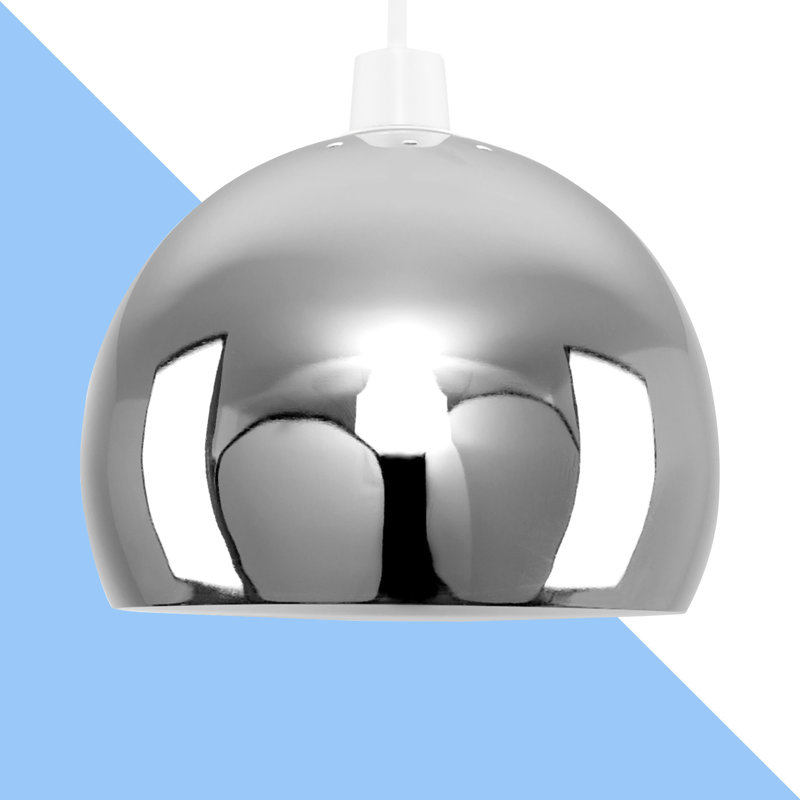 14.7cm H Metal Bowl Pendant Shade ( Screw On ), Chrome
