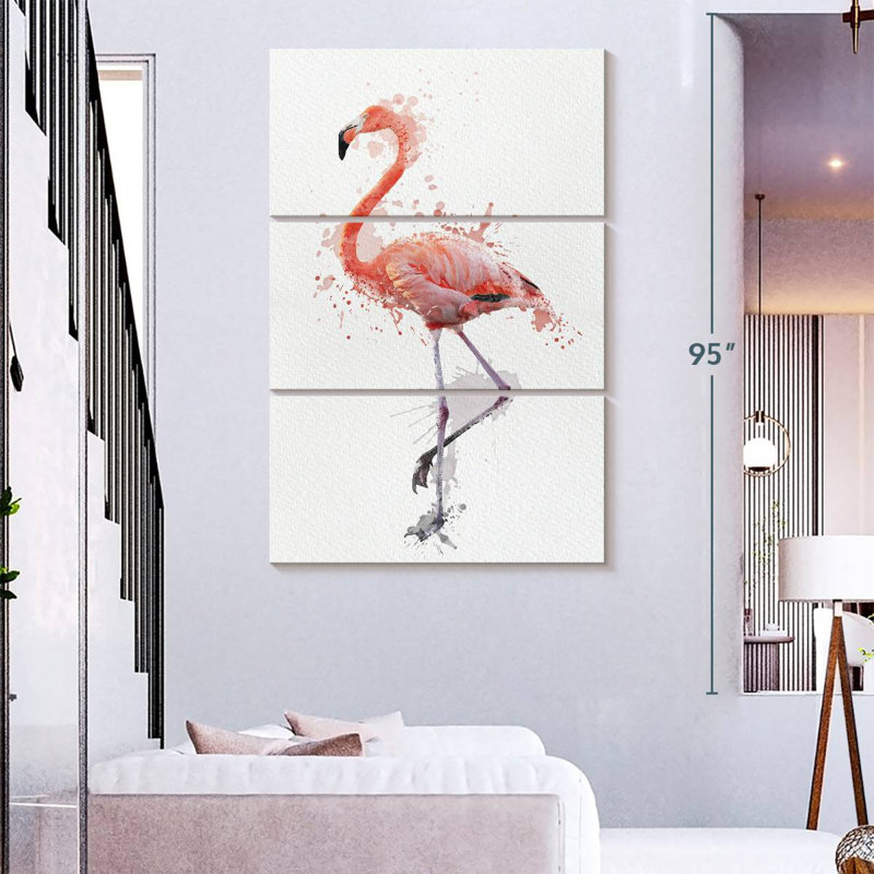 Flamant rose Brampt, H 74 po x l 48 po