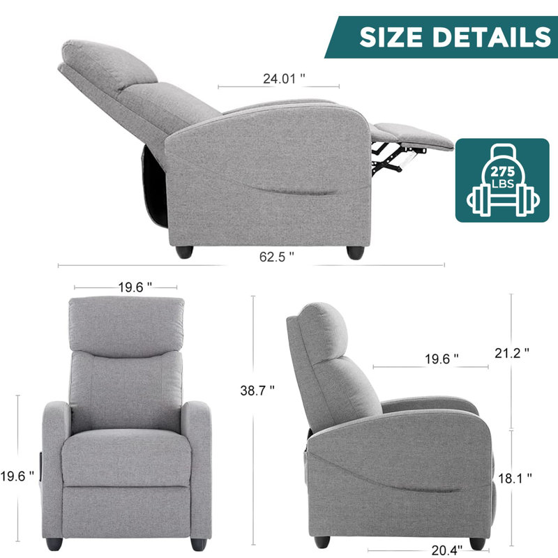 Nailea 25.2" Wide Standard Recliner