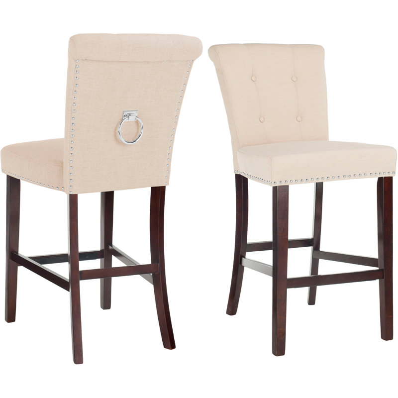 Tabouret de bar et de comptoir Landes, Beige, Tabouret de bar (siège d'une hauteur de 29,5 po)