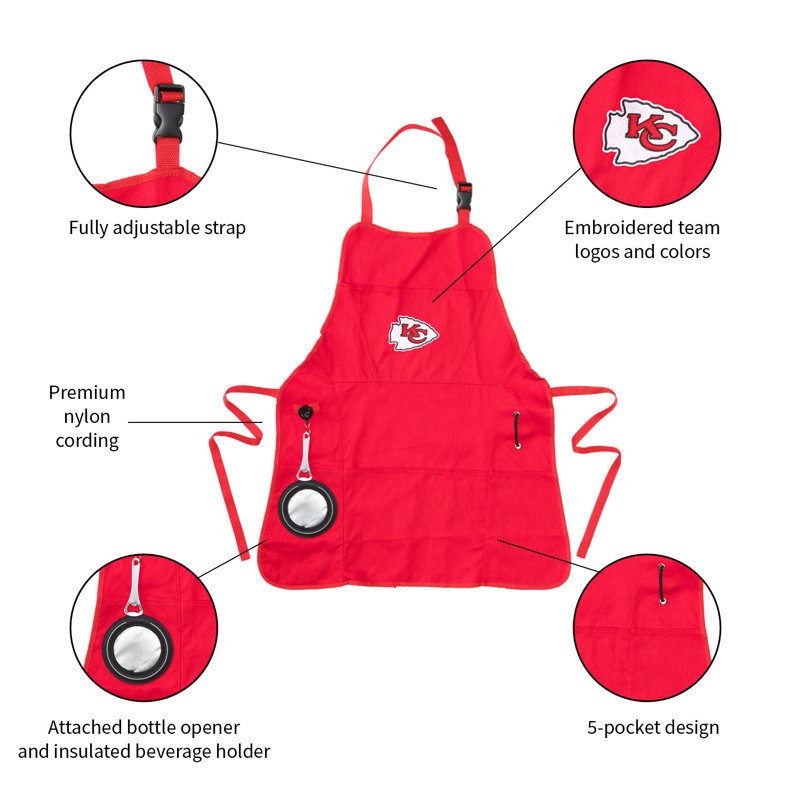 NFL Team Canvas Bib Apron, Kansas City Chiefs