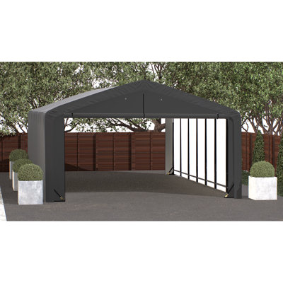 Garage Shelterube résistant au vent et à la neige, 20 x 32 x 10, gris