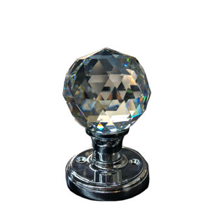 Bouton de porte de passage en cristal avec rosette