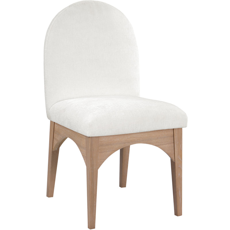 Waldorf 19.75'' H Upholstered Side Chair, Natural, Cream Chenille
