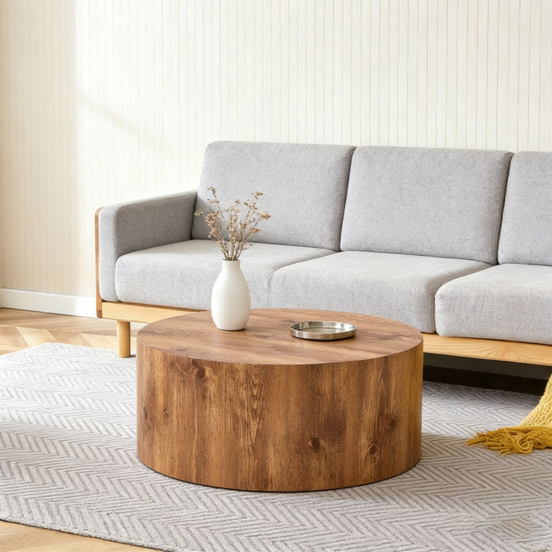 Table basse ronde, Bois