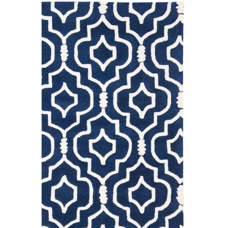 Carolene Hand Tufted Wool Geometric Rug, Runner 2'3" x 9'