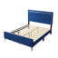Lit plateforme tapissier moderne, 10 lattes + 5 pieds de support centraux, grand lit, aucun sommier requis, assemblage facile