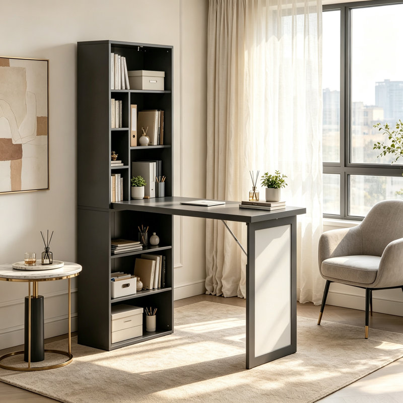 MDF Floating Desk, Black