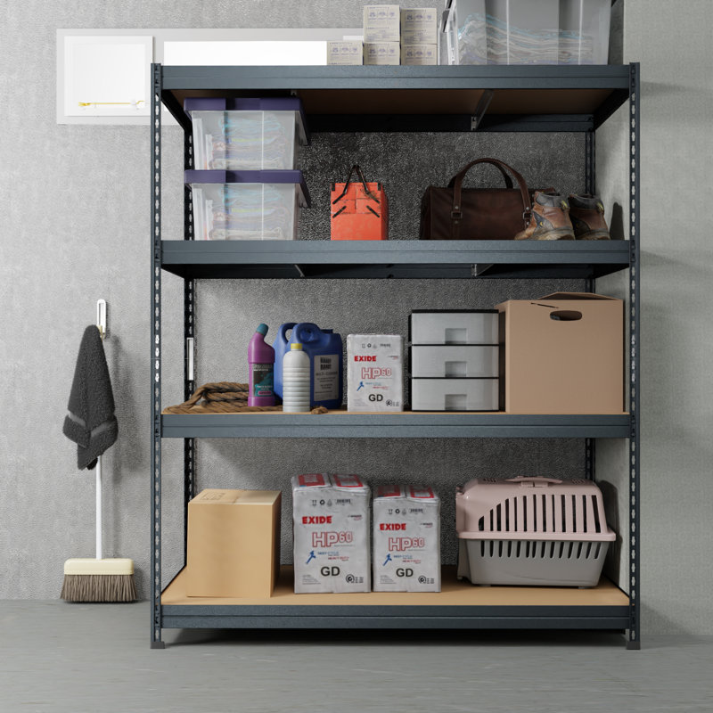 71Wx71Hx20D in 600 Lb 4 tier Matte Dark Grey, 71" H x 71" W x 20" D