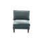 Fauteuil moderne sans accoudoirs avec suède - Coussin de salon en tissu et pieds en bois