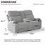 75.6" Wide Modern Chenille Overstuffed Power Reclining Loveseat Sofa With Centre Console & Storage