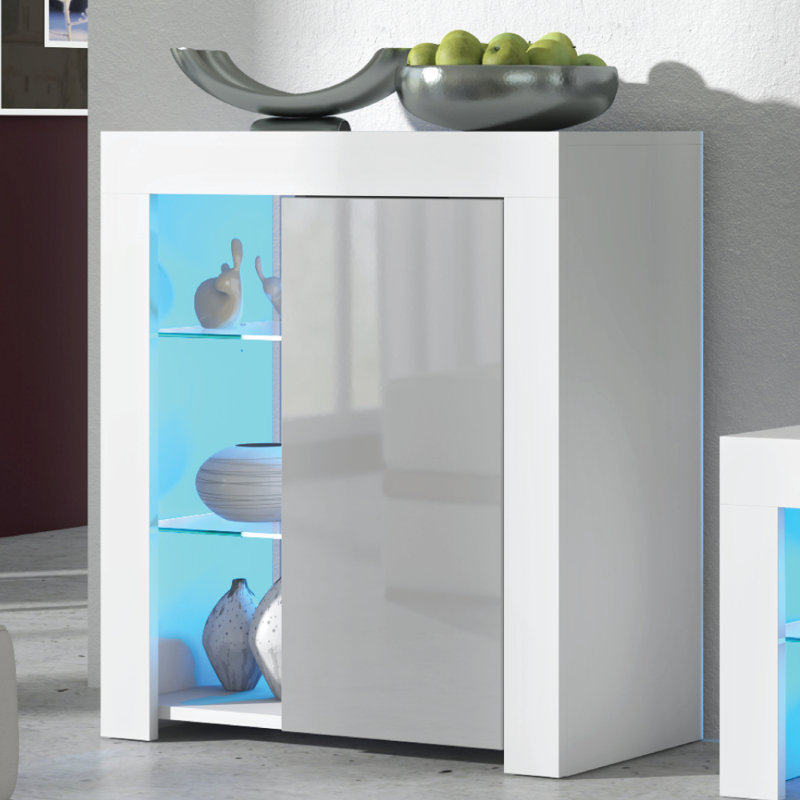 Alizzon 75cm Sideboard, White Grey