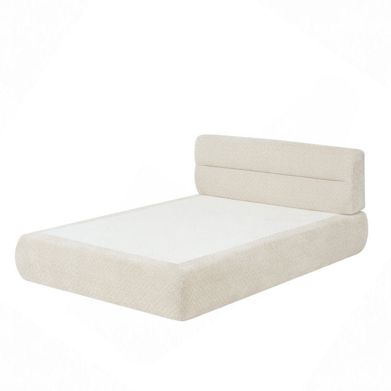 Lit compressible en chenille pour salon, appartement, Kaki pâle