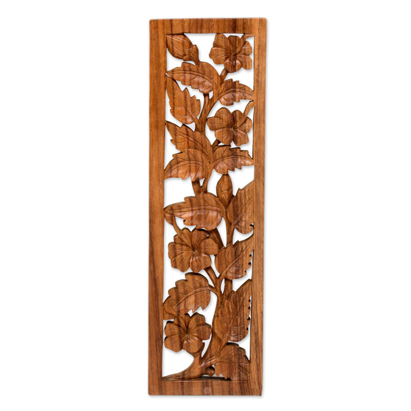 Panneau de suspension en bois pour jardin fleur à chaussures