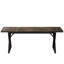 Table de salle à manger 71 po pour 6 personnes, table de cuisine rectangulaire rustique avec pieds en métal à tréteaux en X, table de salle à manger en bois pour la salle à manger, noir rustique