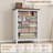 5 Dresser for Bedroom, 41.3 in Tall Vertical Drawer Dresser with Large Storage, Freestanding Wooden Closet Chest for Bedroom, Living Room, White + Brown