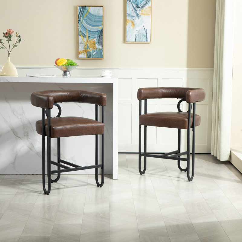 Ensemble de tabourets de bar House Hold, Marron foncé