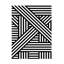 «Goree» abstrait noir et blanc audacieux, dessin au trait abstrait moderne 3 - Impression sur toile tendue-90670593