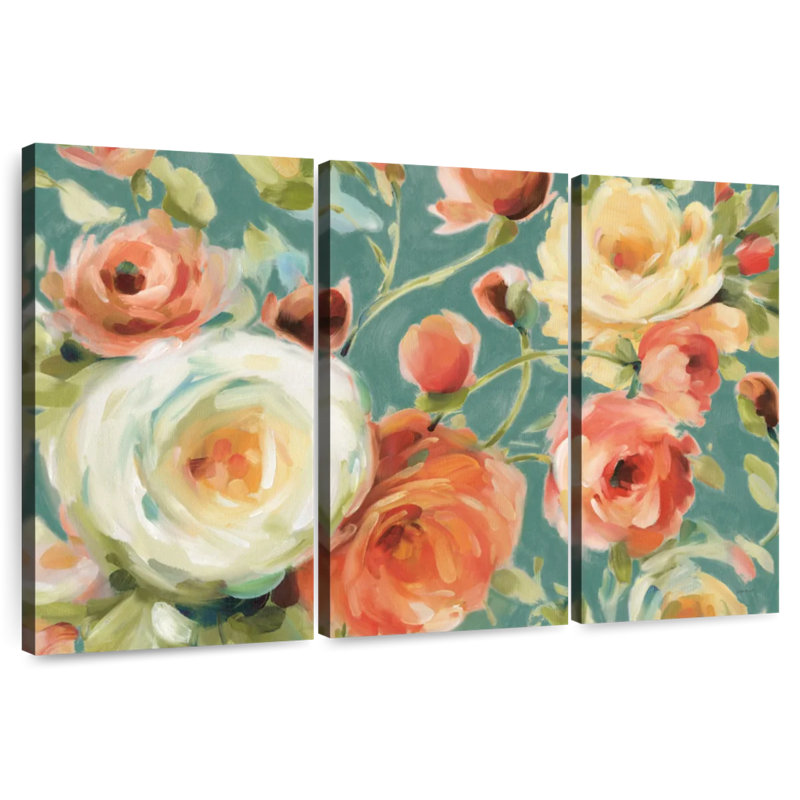 Harnek florabundance sarcelle d'automne, H 28 po x l 45 po